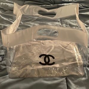 Chanel pvc tote bag